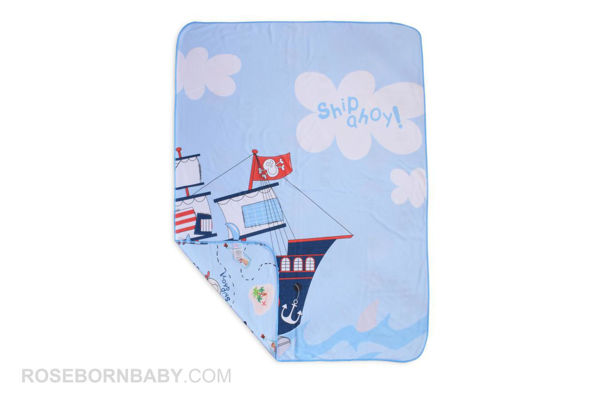 Picture of cotton swaddle blanket pirate ship