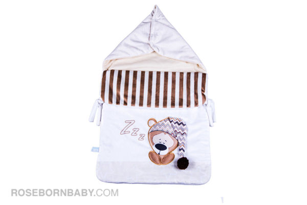 Picture of wrap swaddle zipper blanket lazy bear