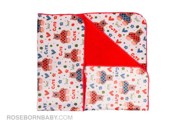 Picture of Hooded swaddle blanket spotted bear