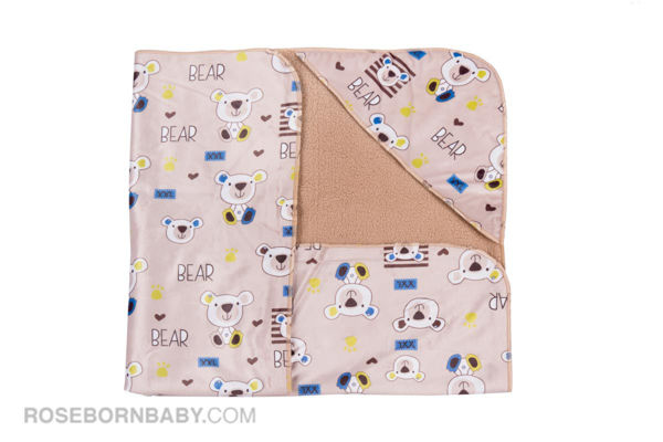 Picture of Hooded swaddle blanket colored foot bear