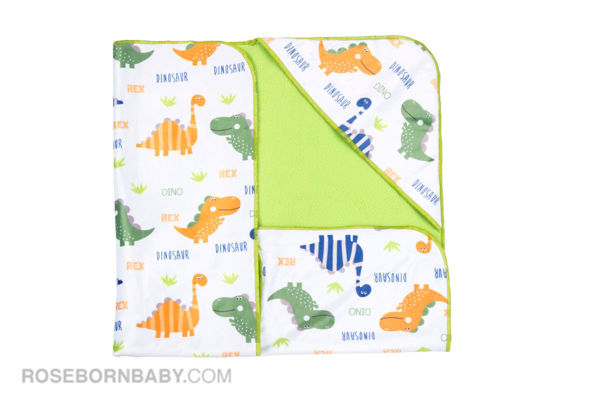 Picture of Hooded swaddle blanket colored dinosaur