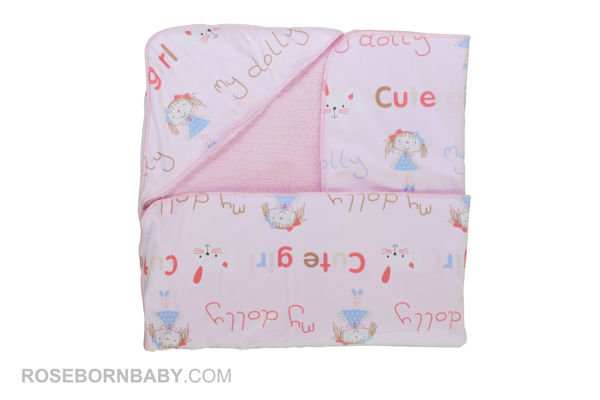 Picture of Hooded swaddle blanket cute girl